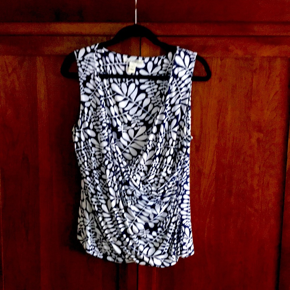 Wrap top in fun leaf print